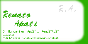 renato apati business card